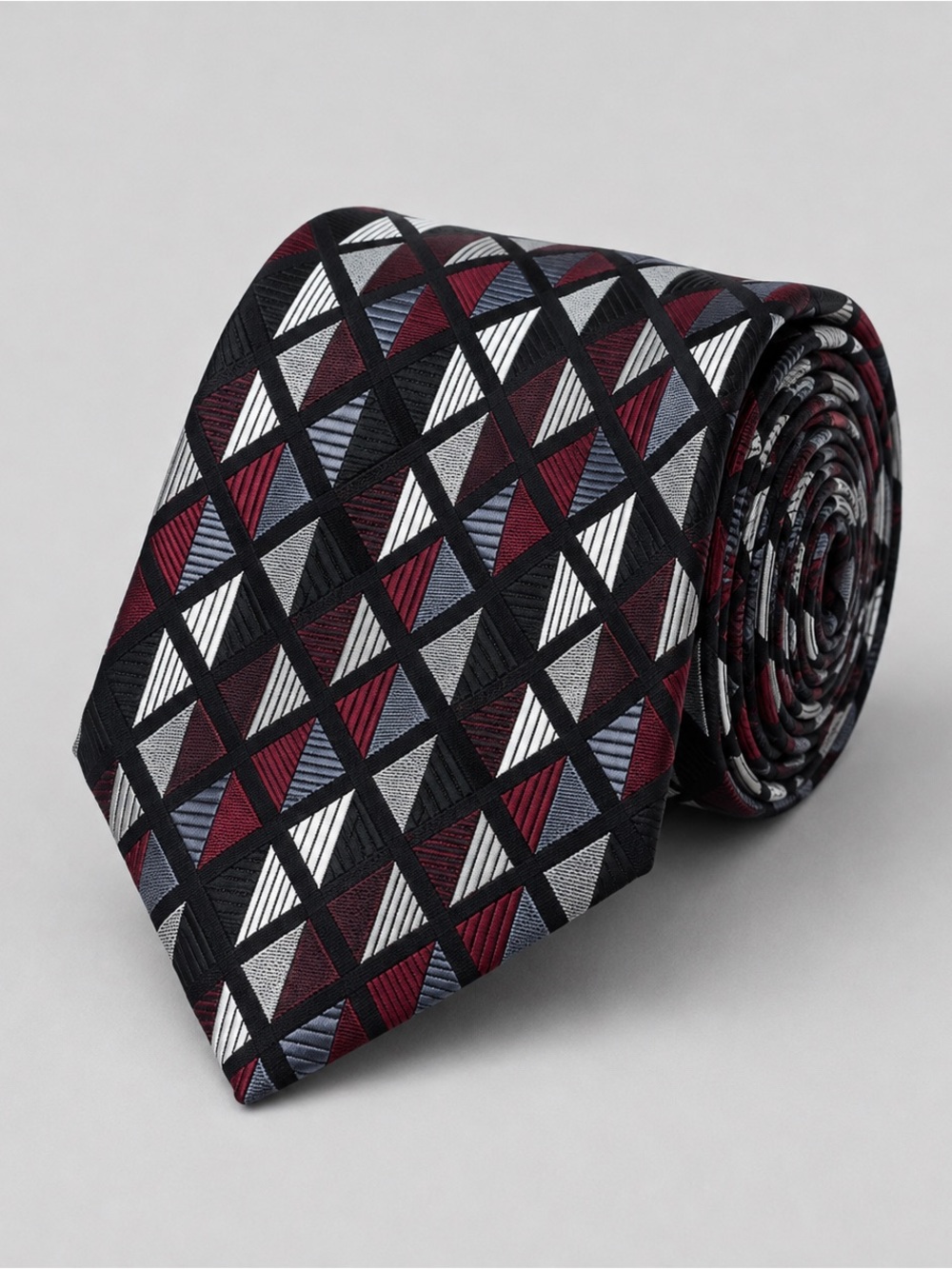 Mens Tie Quiet Luxury Old Money Formal Handmade Red Silver